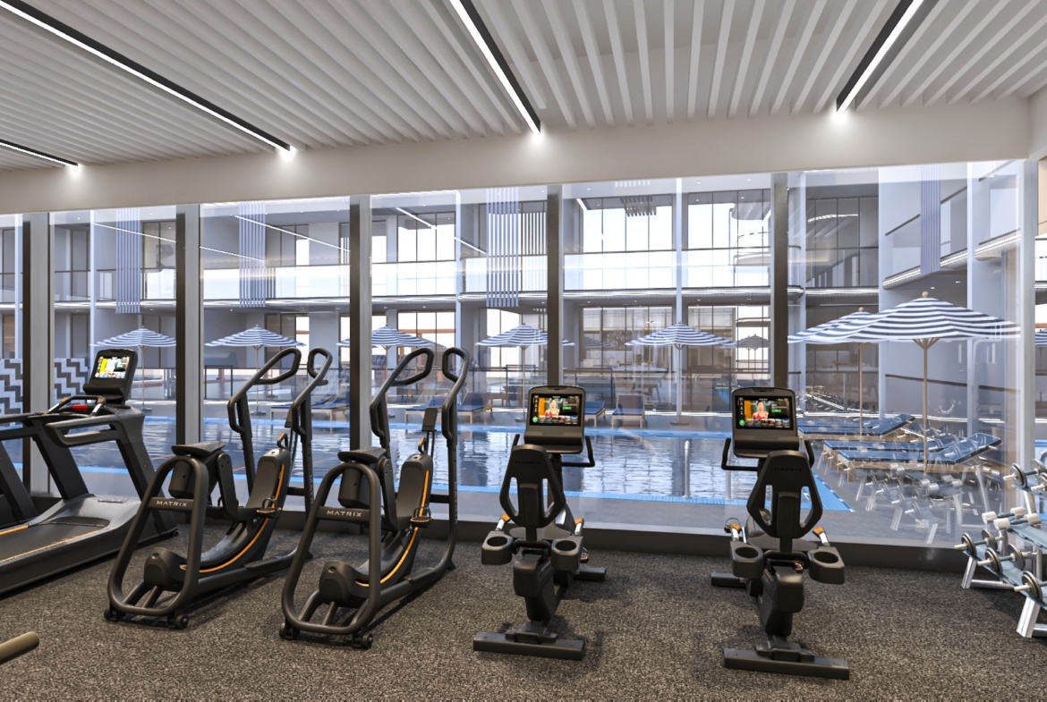 Golden Woods Albab Views Dubai South Gym Render