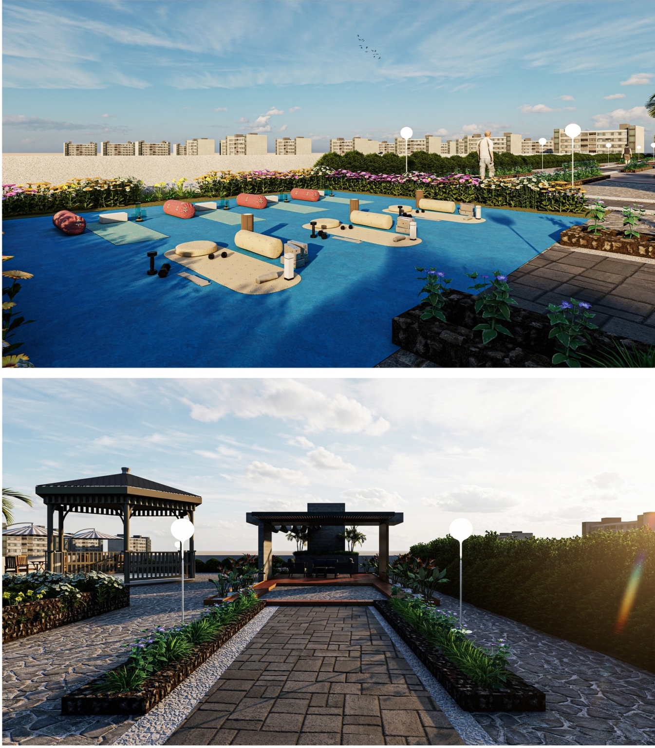 Golden Woods Albab Views Dubai South Rooftop Amenities